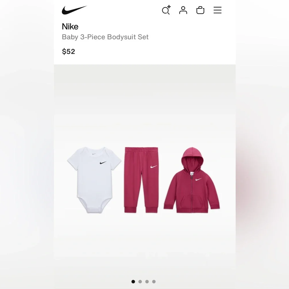 Nike Baby 3 Piece Body Suit Set - Picture 3 of 3